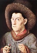 EYCK, Jan van Portrait of a Man with Carnation re Spain oil painting reproduction